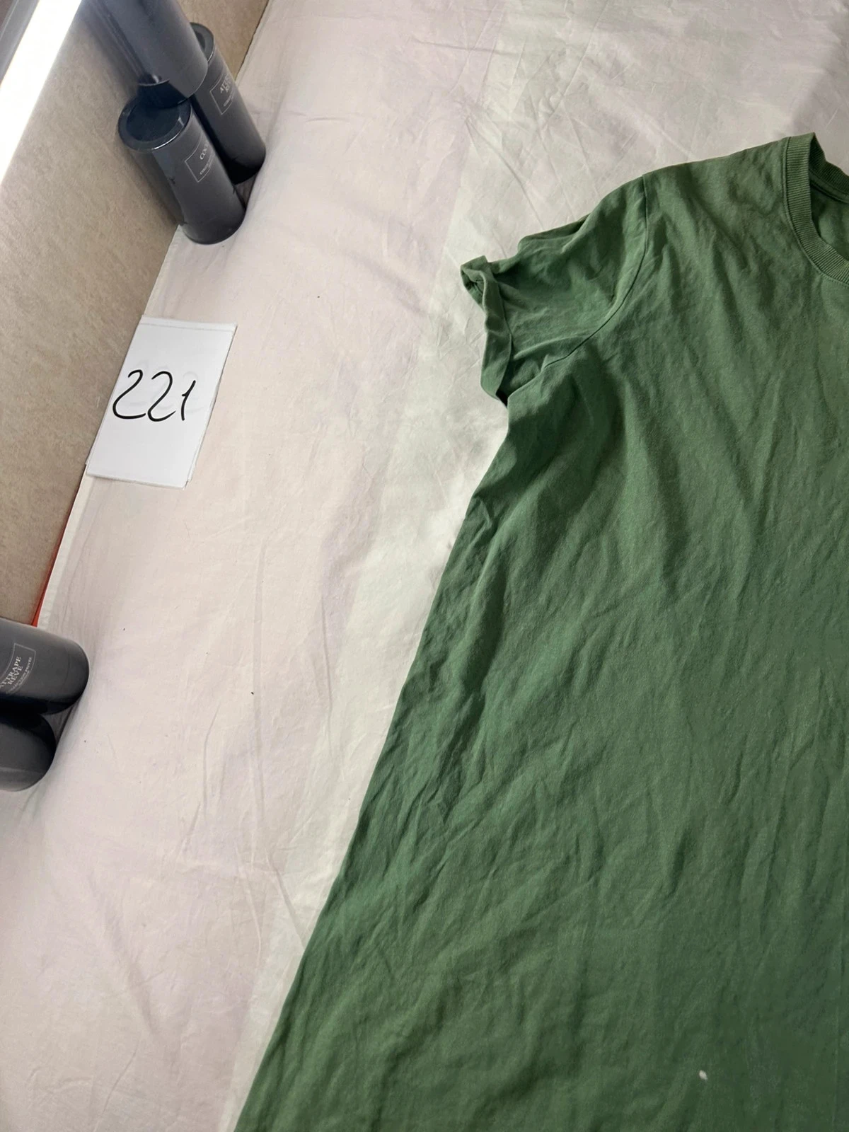 Dark green solid vintage Kiabi t-shirt – photo 4